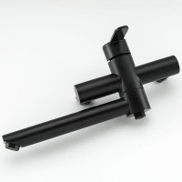 Смеситель с длинным изливом для ванны Frap H801-6 F32801-6 черный Смеситель с длинным изливом для ванны Frap H801-6 F32801-6 черный