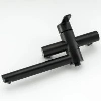 Смеситель с длинным изливом для ванны Frap H801-6 F32801-6 черный