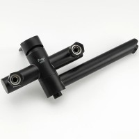 Смеситель с длинным изливом для ванны Frap H801-6 F32801-6 черный Смеситель с длинным изливом для ванны Frap H801-6 F32801-6 черный