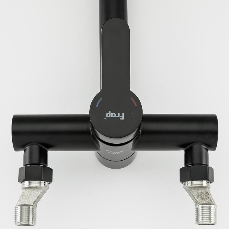 Смеситель с длинным изливом для ванны Frap H801-6 F32801-6 черный