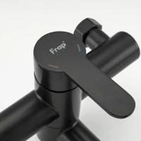 Смеситель с длинным изливом для ванны Frap H801-6 F32801-6 черный