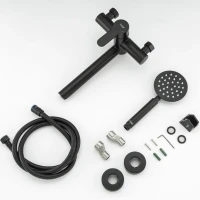 Смеситель с длинным изливом для ванны Frap H801-6 F32801-6 черный