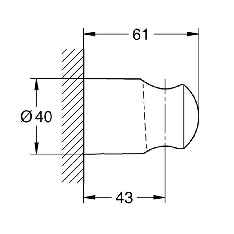 28605001 GROHE Relexa plus Держатель ручного душа, фиксированный, цвет хром