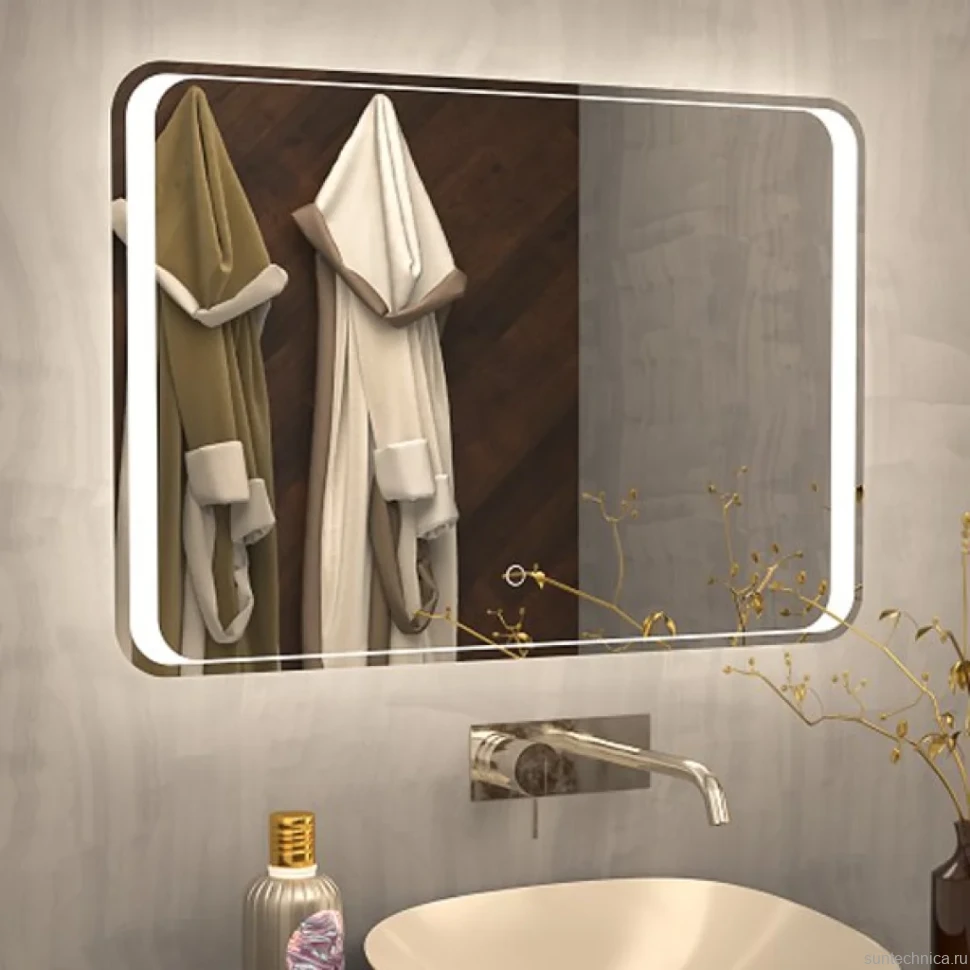 Зеркало Art&Max Elegant 100х80 с подсветкой