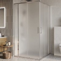Душевой уголок BelBagno Luce A-22-90+20-P-Cr профиль хром, стекло рифленое