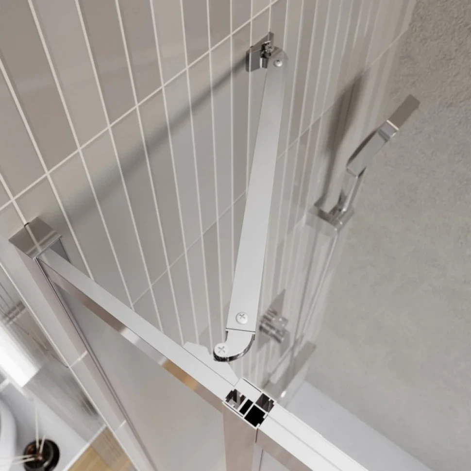 Душевой уголок BelBagno Luce A-22-90+20-P-Cr профиль хром, стекло рифленое