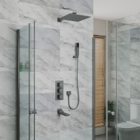 Душевой комплект D&K Bayern.Liszt DA2515606A04 С ВНУТРЕННЕЙ ЧАСТЬЮ, серый графит