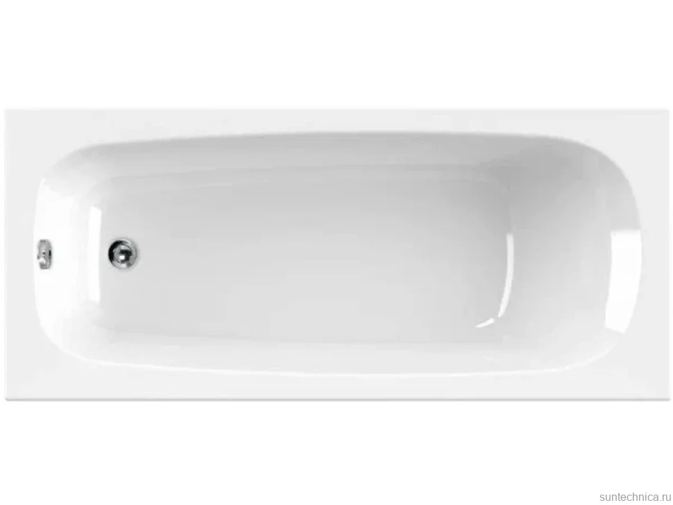 Акриловая ванна Cezares Eco ECO-175-75-41-W37 175x75 см, пристенная, белая, с каркасом, с экраном