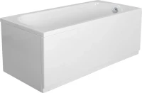 Акриловая ванна Cezares Eco ECO-175-75-41-W37 175x75 см, пристенная, белая, с каркасом, с экраном