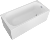 Акриловая ванна Cezares Eco ECO-175-75-41-W37 175x75 см, пристенная, белая, с каркасом, с экраном