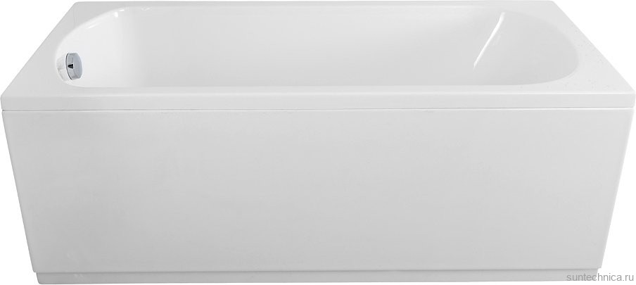 Акриловая ванна Cezares Eco ECO-175-75-41-W37 175x75 см, пристенная, белая, с каркасом, с экраном