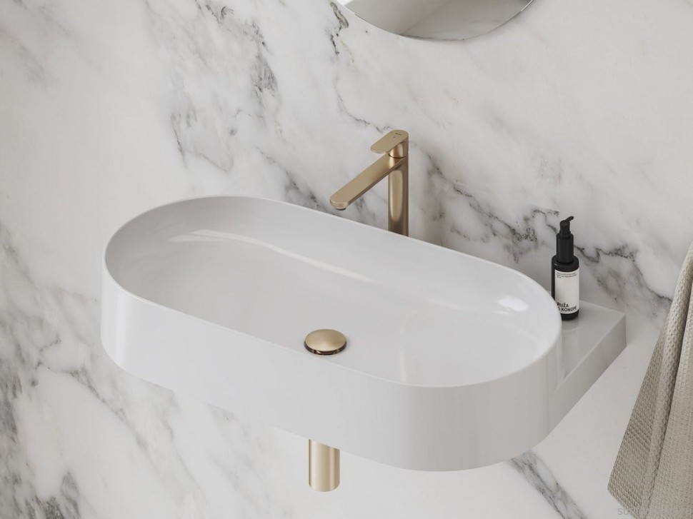 Смеситель для раковины Ravak Eleganta EL 014.60RGB брашированное розовое золото