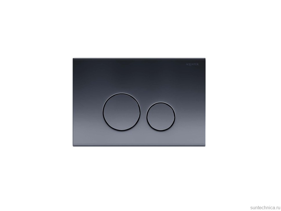 Кнопка смыва для унитаза AQUATEK KDI-0000039 нержавеющая сталь, цвет серый графит