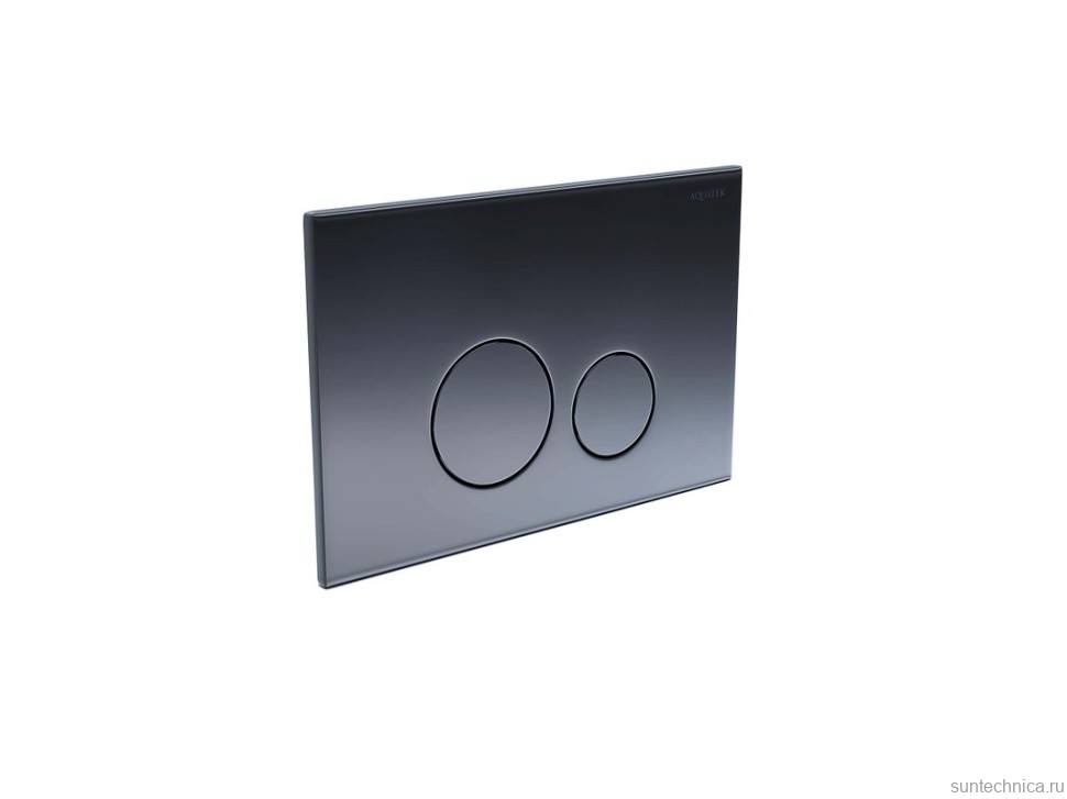 Кнопка смыва для унитаза AQUATEK KDI-0000039 нержавеющая сталь, цвет серый графит