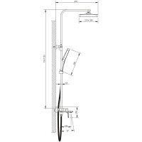 Душевая стойка BELZ B24709-3 оружейная сталь