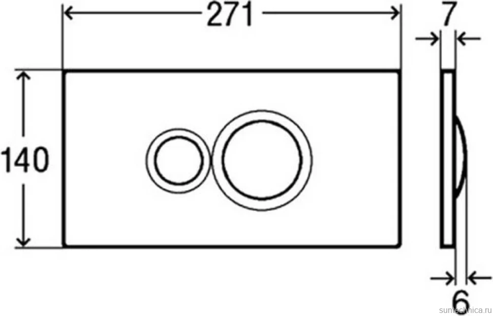 Кнопка смыва Viega Visign for Style 10 596323 хром