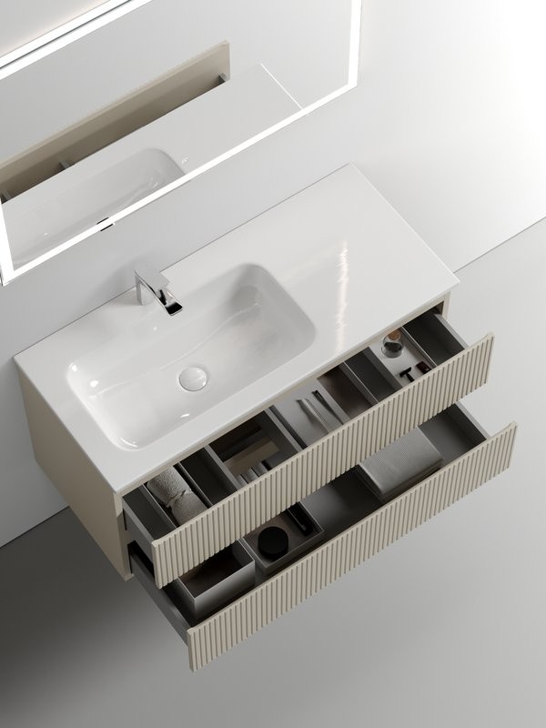Тумба с раковиной Sancos Snob T 100 см, L, beige soft