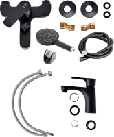 Комплект для ванной Orange Aristo Aristo M19-311b матовый черный