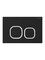 Кнопка смыва для унитаза AQUATEK KDI-0000059 АБС-пластик, цвет матовый черный, ободок хром