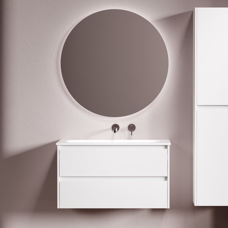 Мебель для ванной комнаты Sancos Libra 90 подвесная, белый, раковина СN7019wx