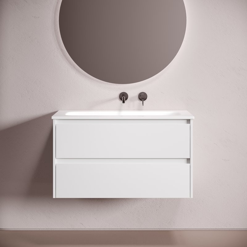 Мебель для ванной комнаты Sancos Libra 90 подвесная, белый, раковина СN7019wx