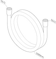 Душевой шланг AM.PM F0415122 черный