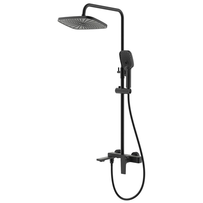 Душевая стойка AZARIO Arida AZ-K2354B черный матовый