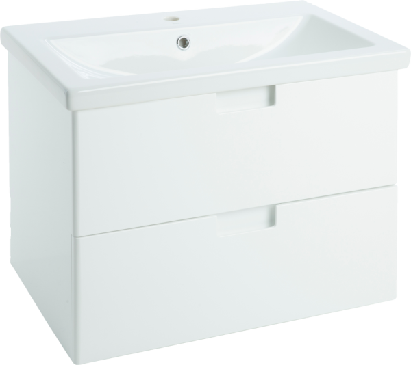 Тумба с раковиной Bellezza Пегас 60 подвесная, белая