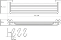 Полка Wasserkraft Donau K-9415 с крючками Полка Wasserkraft Donau K-9415 с крючками