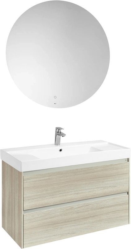 Тумба под раковину без столешницы Roca Ona 100 подвесная, светлый дуб