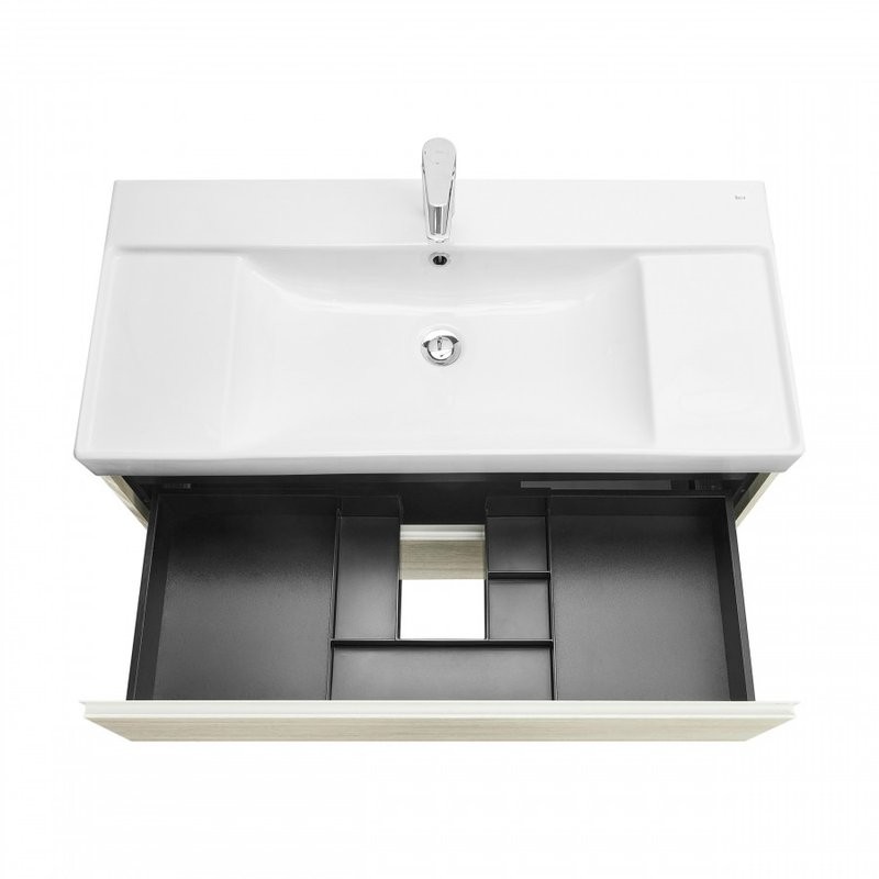 Тумба под раковину без столешницы Roca Ona 100 подвесная, светлый дуб