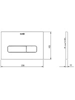 Кнопка смыва для унитаза Kludi Unifix 30PP0139 пластик, цвет матовый черный