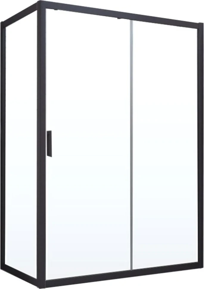 Душевой уголок Vegas Glass ZP+ZPV NOVO 120*100 02М 01 профиль черный матовый, стекло прозрачное