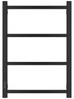 Полотенцесушитель электрический Стилье Формат 26 31527-6040 60x45 см, подключение слева, скрытое подключение слева, матовый черный, лесенка