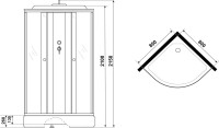 Душевая кабина Niagara Promo P80/26/MT 80x80 см