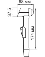 Смеситель для раковины Wasserkraft Main 4108 с гигиеническим душем