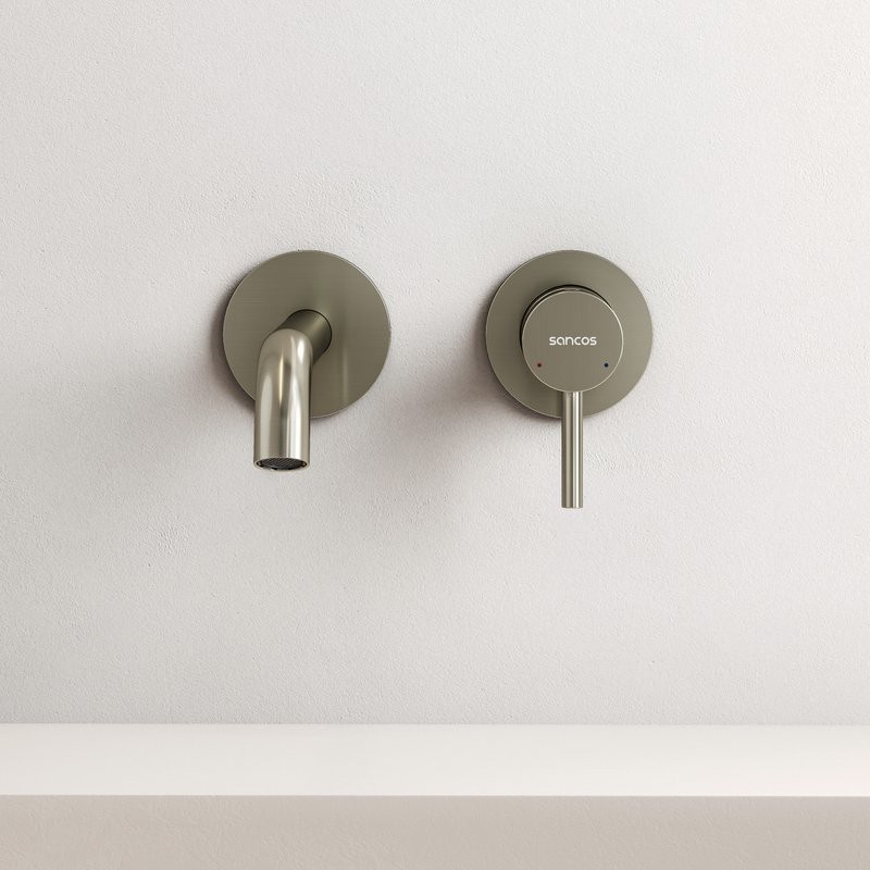 Смеситель для раковины Sancos Etna SC9004BN С ВНУТРЕННЕЙ ЧАСТЬЮ, брашированный никель