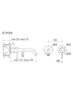 Смеситель для раковины Sancos Etna SC9004BN С ВНУТРЕННЕЙ ЧАСТЬЮ, брашированный никель
