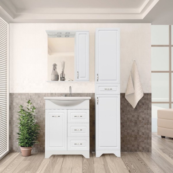 Мебель для ванной комнаты Style Line Олеандр-2 65 Люкс 3 ящика, белая