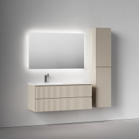 Тумба с раковиной Sancos Snob R 120 L подвесная, beige soft