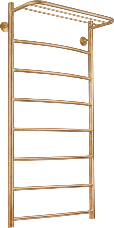 Полотенцесушитель водяной Secado Милан 4 105x55 см, бронза, лесенка, латунь, с полкой