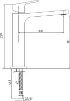 Смеситель для раковины E.C.A. Tiera 102188003EX