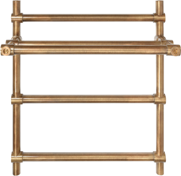 Полотенцесушитель водяной Secado Флоренция 3 65x55 см, бронза, лесенка, латунь, с полкой