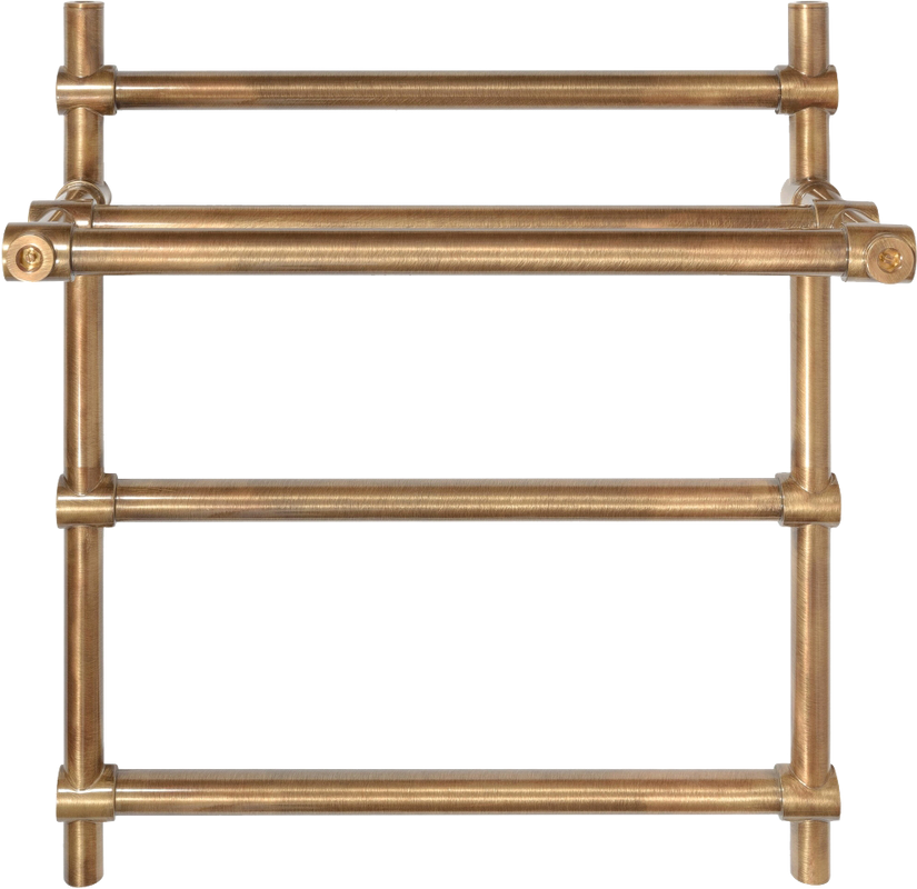 Полотенцесушитель водяной Secado Флоренция 3 65x55 см, бронза, лесенка, латунь, с полкой