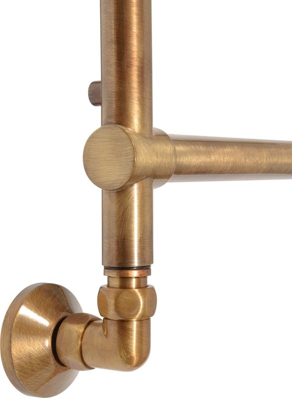 Полотенцесушитель водяной Secado Флоренция 3 65x55 см, бронза, лесенка, латунь, с полкой