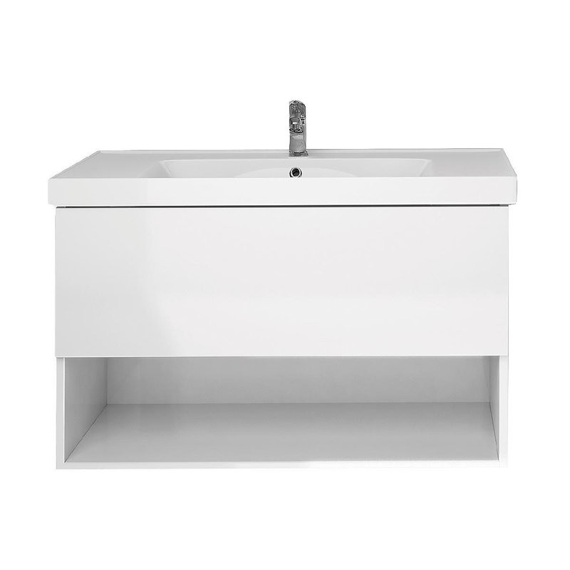 Тумба с раковиной Dreja Perfecto 70 подвесная, белый глянец