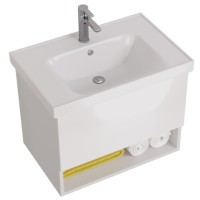 Тумба с раковиной Dreja Perfecto 70 подвесная, белый глянец