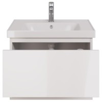 Тумба с раковиной Dreja Perfecto 70 подвесная, белый глянец