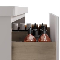 Тумба с раковиной Dreja Perfecto 70 подвесная, белый глянец