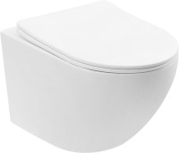 Унитаз подвесной Abber Bequem AC1100TMW безободковый, с микролифтом, матовый белый